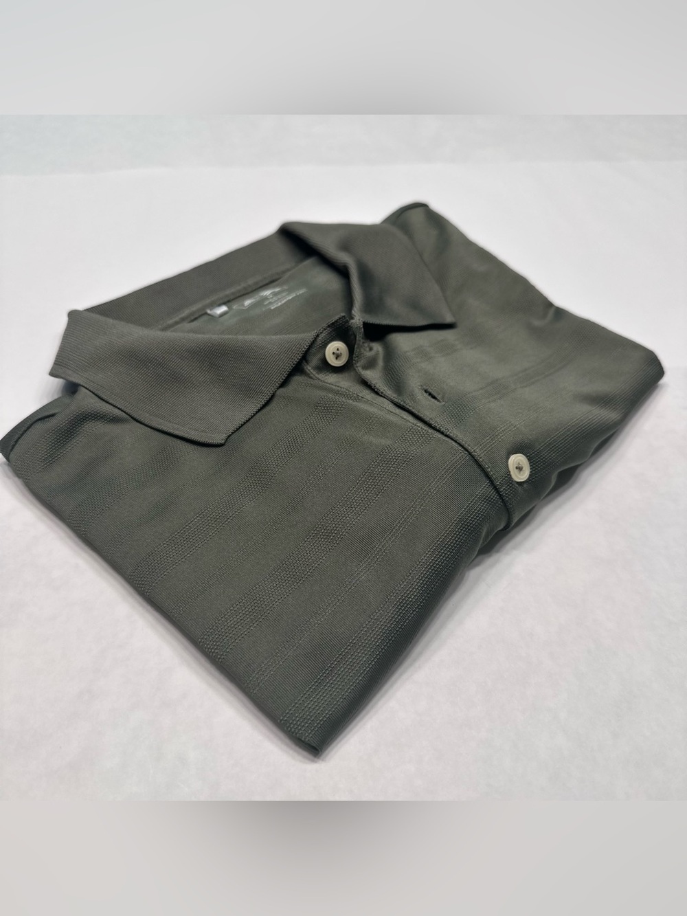 Adidas Men's Olive Green Performance Moisture Wicking Golf Polo Shirt Size M